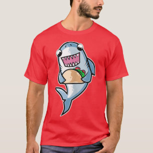 Camiseta Taco de tiburón Kawaii Neko Comida Anime Meican