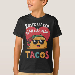 Camiseta Taco Divertido de San Valentín Blah Blah Blah Taco