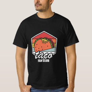 Camiseta taco fan club retro tacos comida mexicana