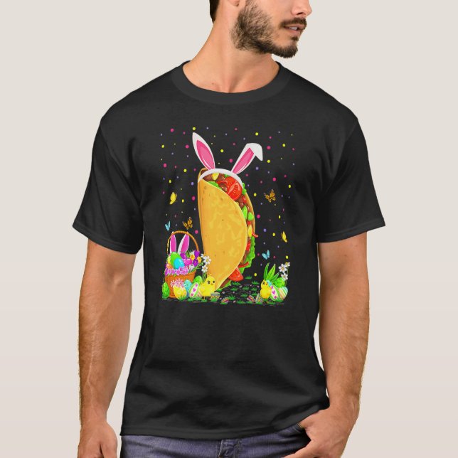 Camiseta Taco Fast Food Easter Huevo de Semana Santa Caza B (Anverso)