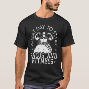 Camiseta Taco Fitness Gym Ejercicio de alimentación Tacos