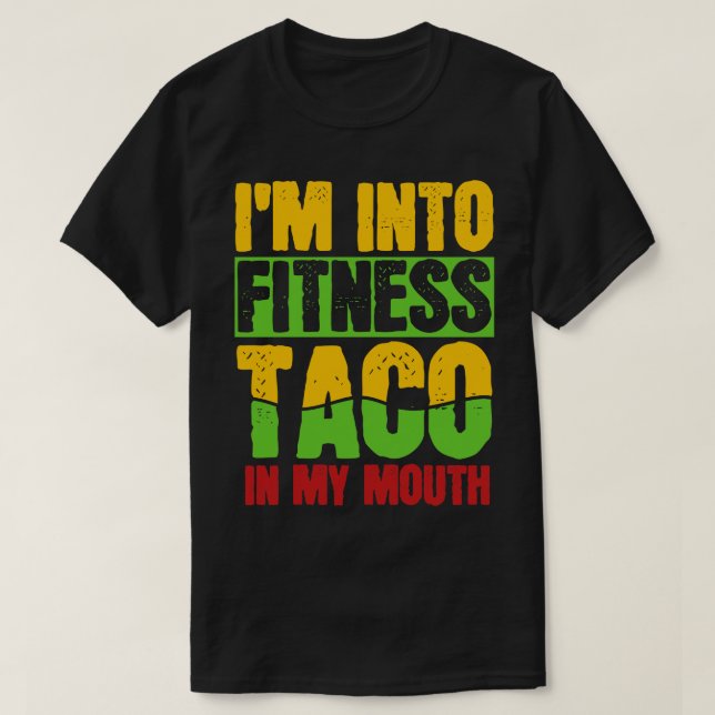 Camiseta Taco Fitness Gym entrenamiento (Diseño del anverso)