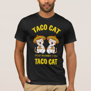 Camiseta Taco Gato Escrito al Revés Divertido Cinco de Mayo