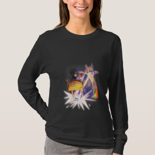 Camiseta Taco gracioso mexicano de gato de gato del espacio