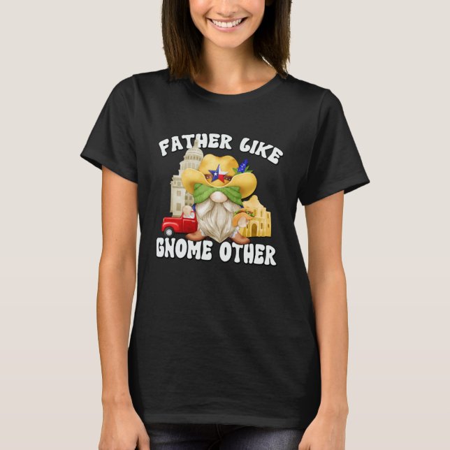 Camiseta Taco Grandpa Gnome Graphic For Men  Saying Texas D (Anverso)