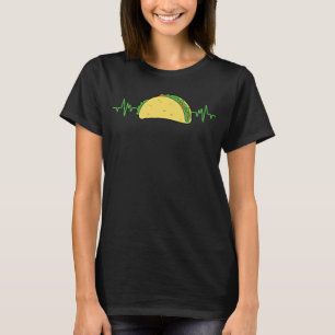 Camiseta Taco Heartbeat México Comida Niños Mexicanos Mujer