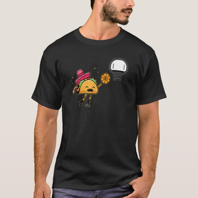 Camiseta Taco jugando baloncesto Dunking Mexicano Cinco De  (Anverso)