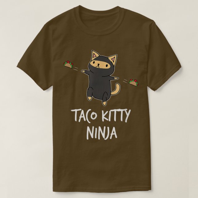Camiseta Taco Kitty Ninja Funny Cat  (Diseño del anverso)