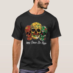 Camiseta Taco Lover México Fiesta Cráneo de Azúcar Feliz Ci