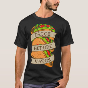 Camiseta Taco Lover Tacos Before Vatos Tattoo Style Taco Ar