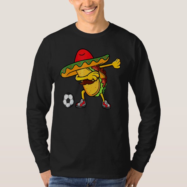 Camiseta Taco mexicano de fútbol Dab Cinco De Mayo (Anverso)