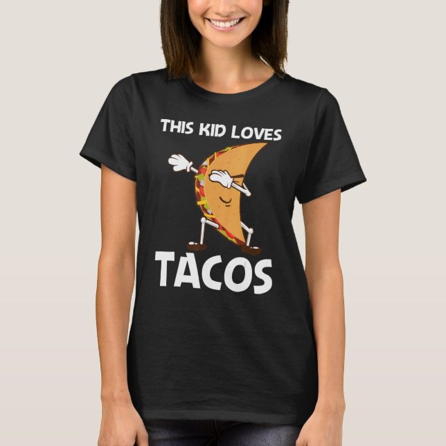 Camiseta Taco Para Niños Niños Disfraz De Comida Callejera  (Anverso)