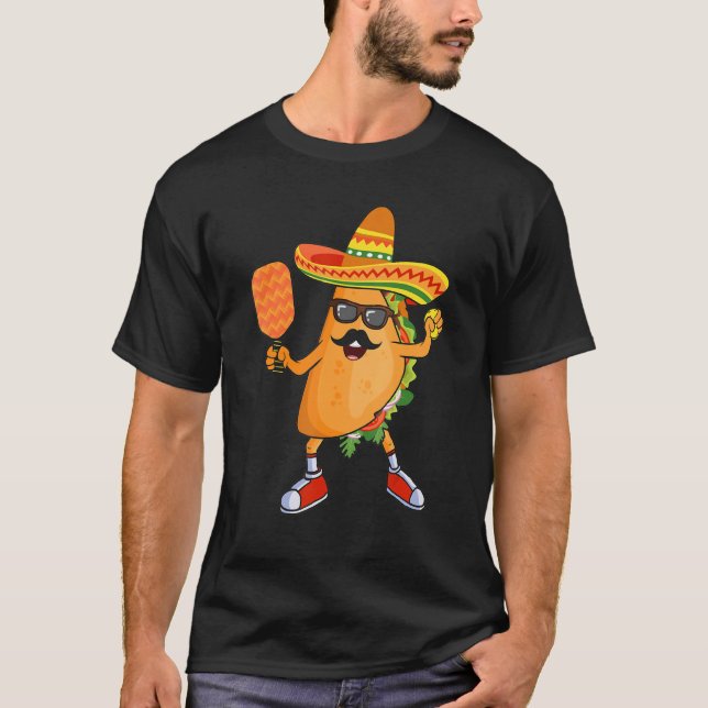 Camiseta Taco Pickleball Player Funny Taco Mexicano (Anverso)
