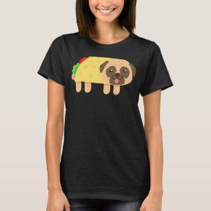 Camiseta Taco Pug Mexicano Taco Burrito Pug Dueños México