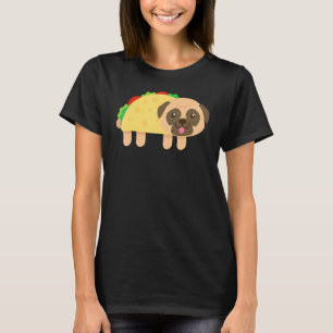 Camiseta Taco Pug Mexicano Taco Burrito Pug Dueños México
