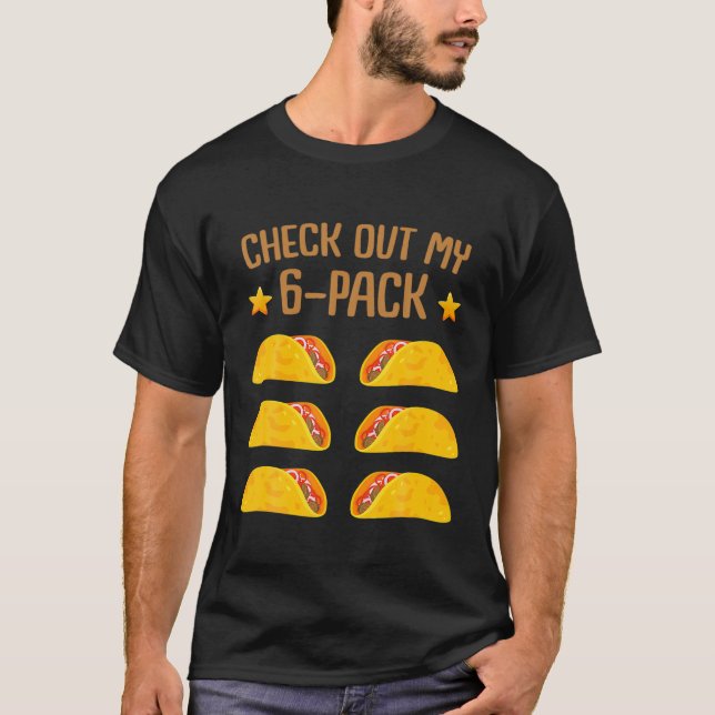 Camiseta Taco Six Pack | Cinco De Mayo Fiesta | Hombres (Anverso)