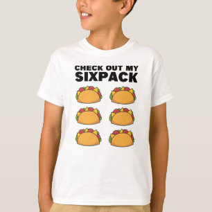 Camiseta Taco Six Pack Fun Mexican Fitness Gym
