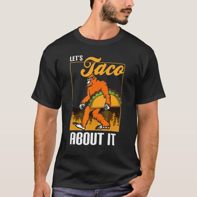 Camiseta Taco sobre el mono que lleva el taco mexicano (Anverso)