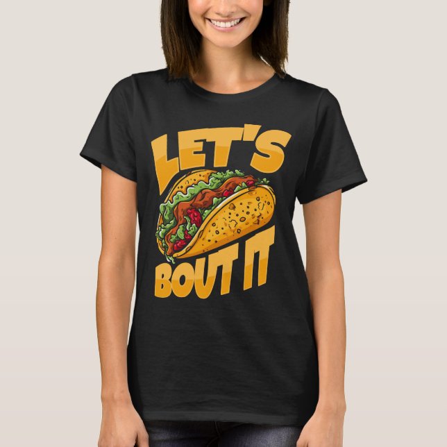 Camiseta Taco sobre la comida divertida (Anverso)