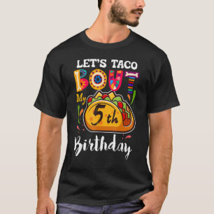 Camiseta Taco sobre mi familia de cumpleaños de 5 años