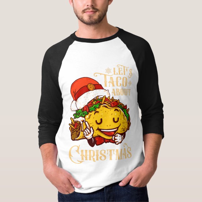 Camiseta taco sobre Navidades pijamas mexicanos (Anverso)