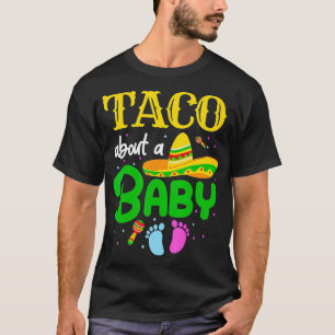 Camiseta Taco sobre un bebé género revela el embarazo cinco