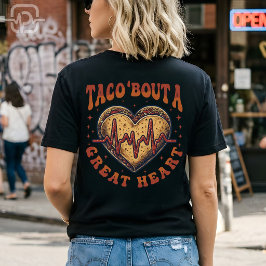 Camiseta Taco Sobre Un Gran Corazón Cinco De Mayo Enfermera