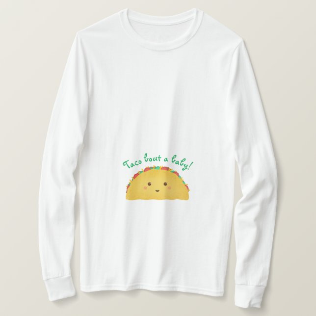 Camiseta Taco sobre un tema de la fiesta del bebé (Anverso del diseño)