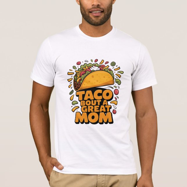 Camiseta Taco Sobre Una Gran Mamá Divertido Chiste De Comid (Anverso)