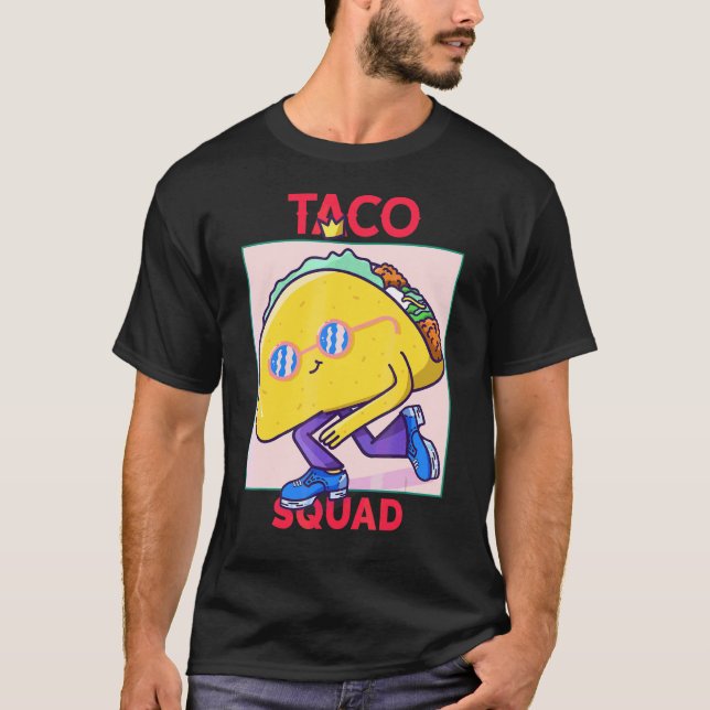Camiseta Taco Squad Danzando Taco Cinco De Mayo Comida Mexi (Anverso)