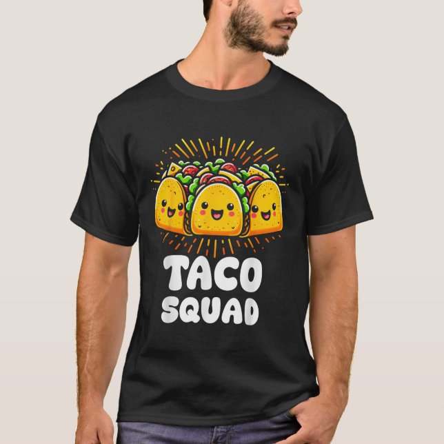 Camiseta Taco Squad Funny Fiesta Group Comida Mexicana (Anverso)