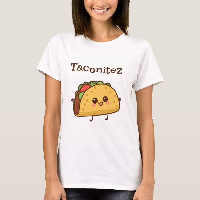 Camiseta Taco T-Shirt – Fun Kawaii Food Tee (Anverso)