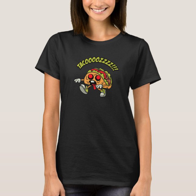 Camiseta Taco Zombie Tacos  Fanático de la Comida  Taco Zom (Anverso)
