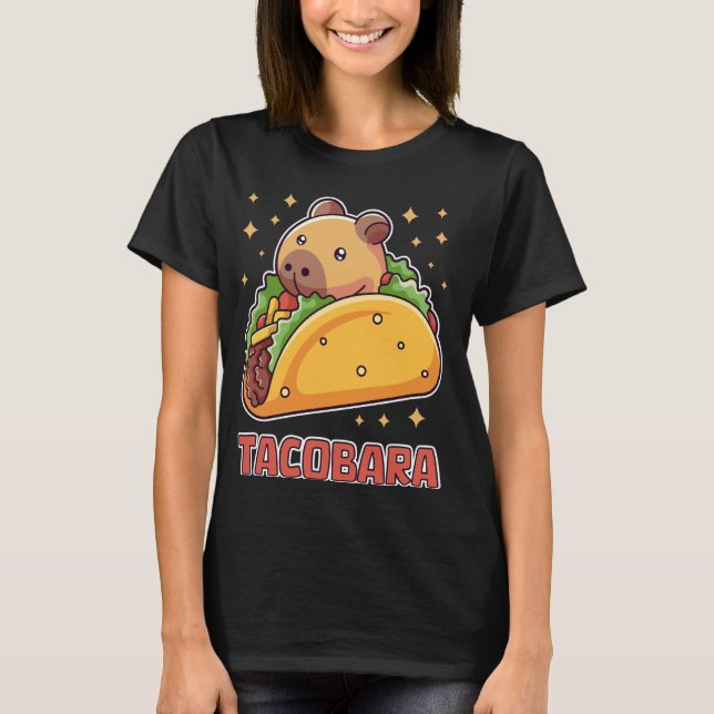 Camiseta Tacobara Funny Capybara Tacos Martes Comida Mexica (Anverso)