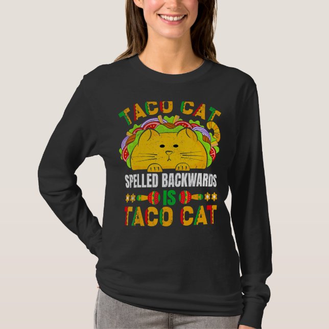 Camiseta Tacocat Spelado Hacia Atrás Es Tacocat Para Taco Y (Anverso)