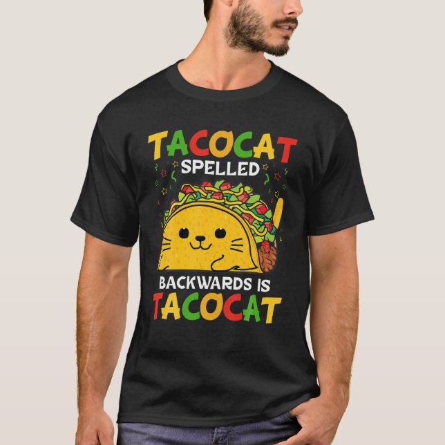Camiseta Tacocat Spelled Backwards Is Tacocat Funny Cinco D (Anverso)
