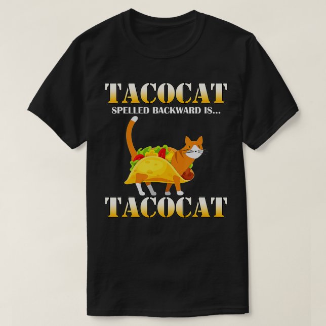 Camiseta Tacocat Spelling Atrás Es Tacocat Funny Taco y (Diseño del anverso)