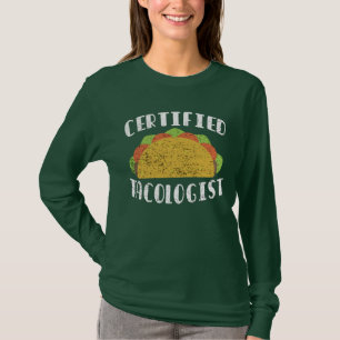 Camiseta Tacólogo Certificado Comida Mexicana Divertida Ama