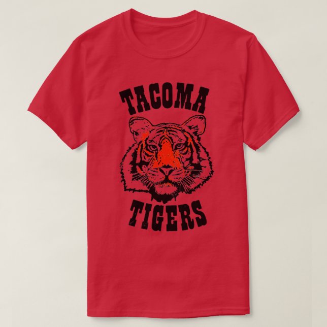 Camiseta Tacoma Tigers MiLB Team FadedDistresal Style1 (Diseño del anverso)