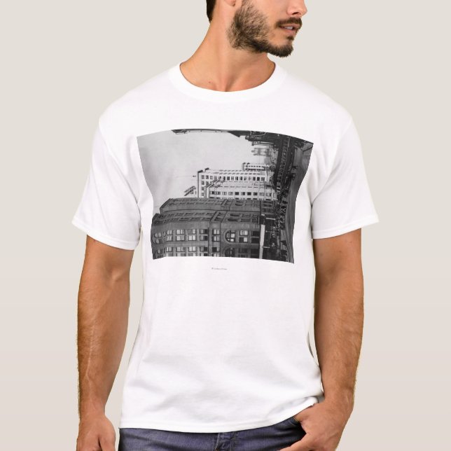 Camiseta Tacoma, WA - opinión céntrica de calles (Anverso)