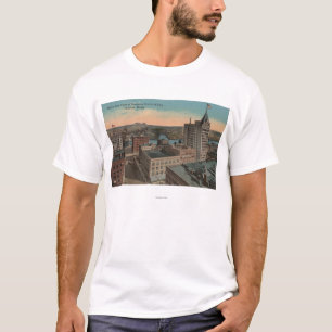 Camiseta Tacoma, WA - opinión del ojo de pájaro del centr