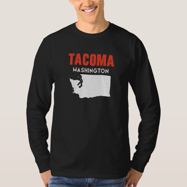 Camiseta Tacoma Washington USA State America Travel Washing (Anverso)