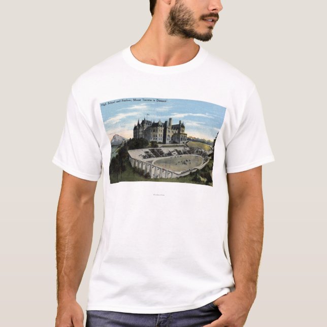 Camiseta Tacoma, Washington - vista de la High School (Anverso)