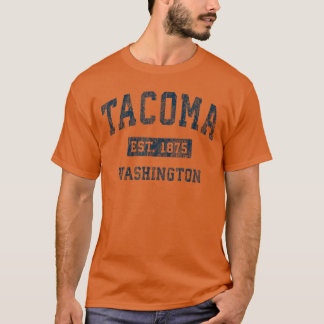 Camiseta Tacoma Washington WA Diseño Deportivo Vintage Azul