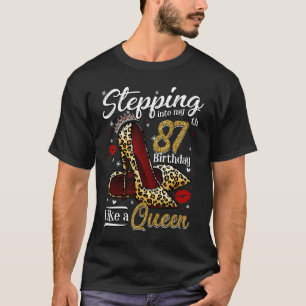 Camiseta Tacones Altos Entrando En Mi 87 Cumpleaños 87 y F