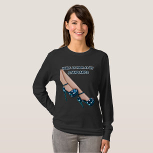 Camiseta Tacones Altos Lunares Turquesa de Moda Cita Jefa B