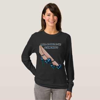 Camiseta Tacones Altos Lunares Turquesa de Moda Cita Jefa B