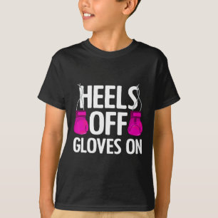 Camiseta Tacones Divertidos Fuera Guantes Puesta Arte Para