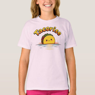 Camiseta Tacorise Adorable Kawaii Taco Lindo Feliz Sonriend