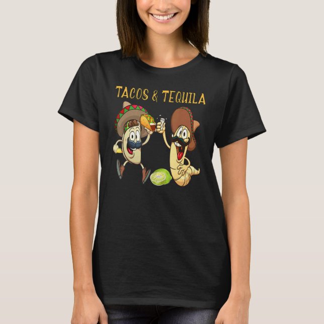 Camiseta Tacos And Tequila Patron Tequila Mens Tequila Haku (Anverso)